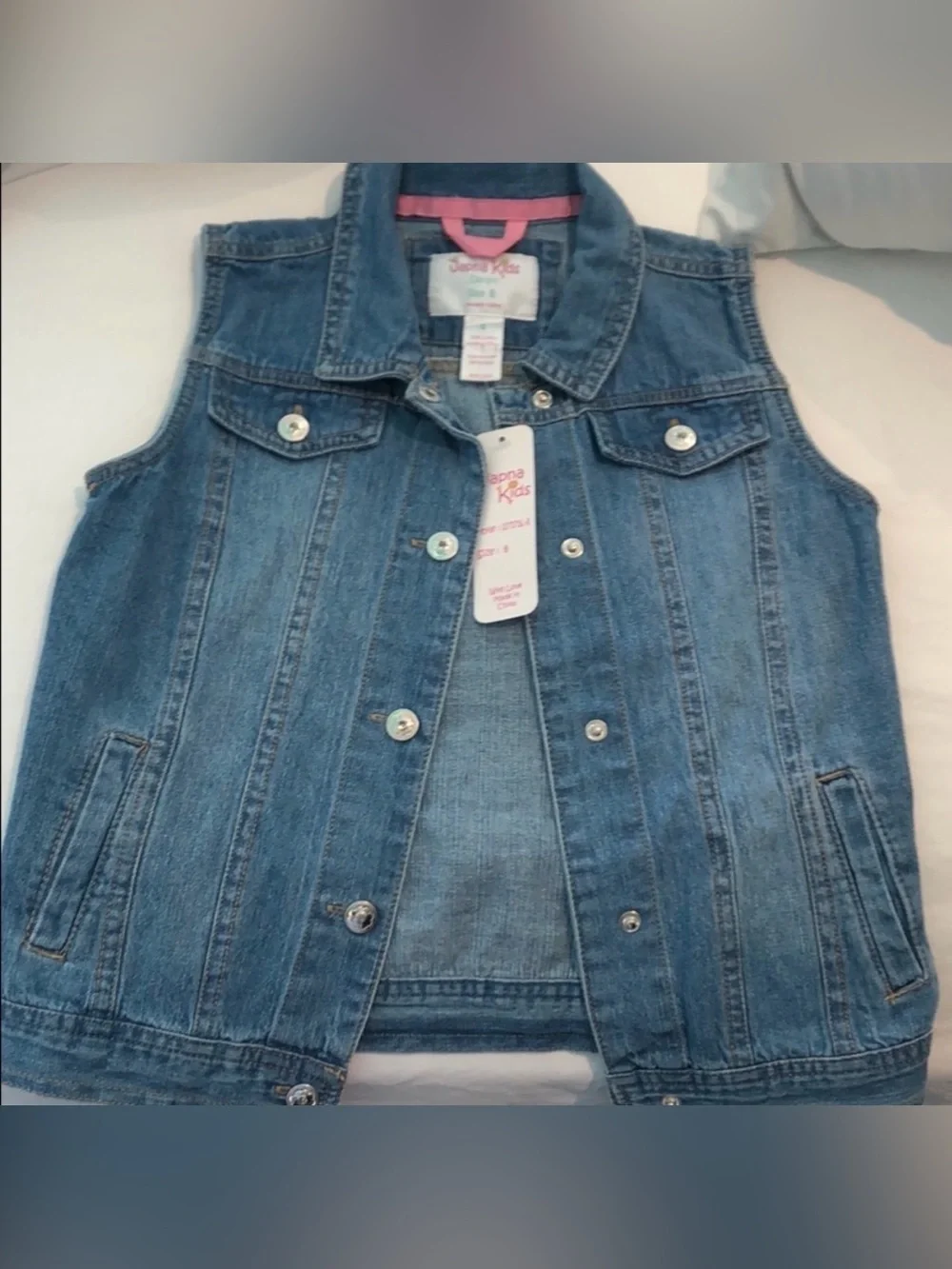 NWT Girls Denim Vest